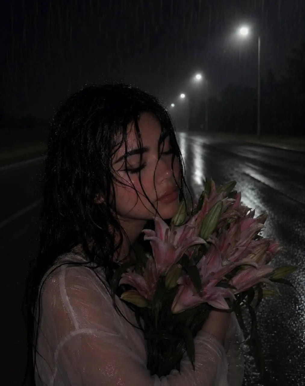 Melancholic Rain Portrait
